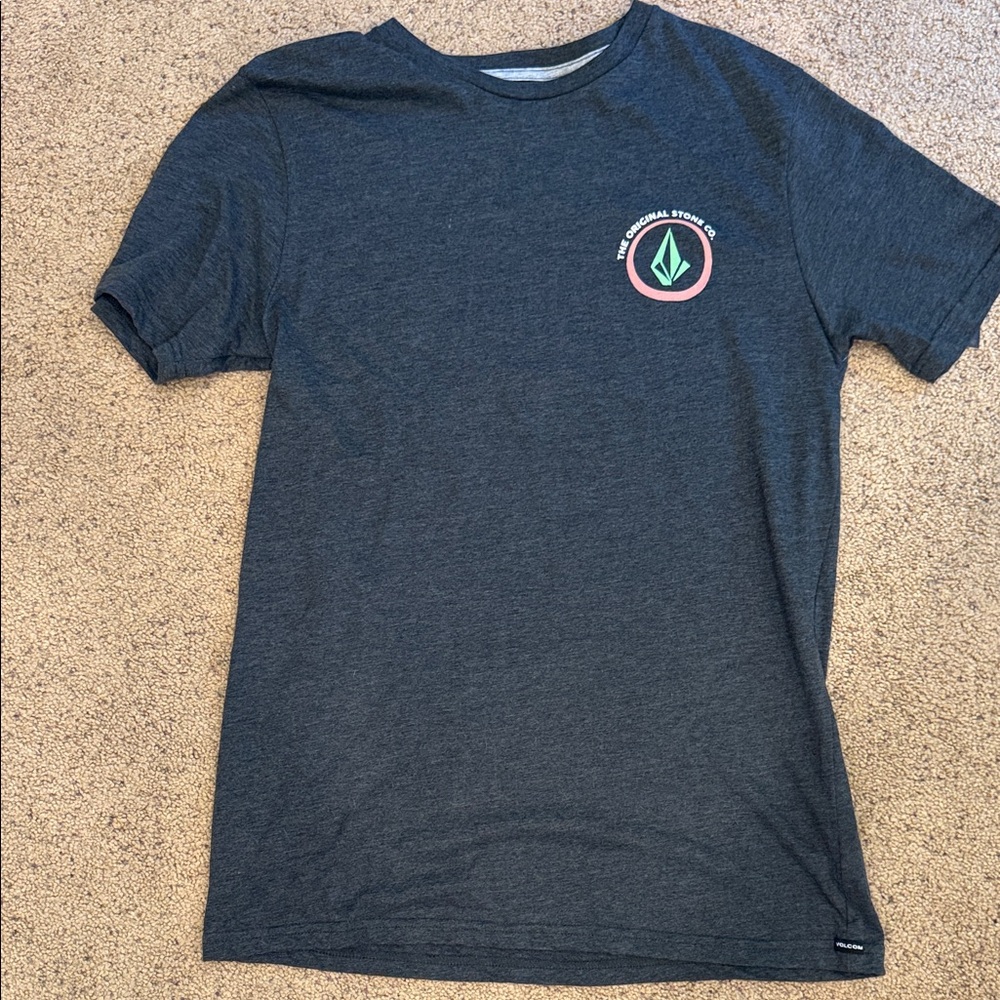 Volcom Charcoal Tee with Logo